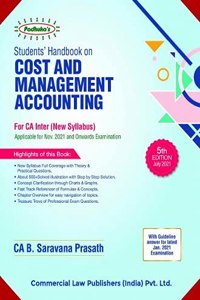 Students' Handbook on Cost and Management Accounting For CA Inter New Syllabus (For Nov 2021 and onwards examination)