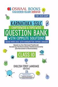 Oswaal Karnataka SSLC Question Bank Class 10 English Ist Language Book Chapterwise & Topicwise (For 2021 Exam)