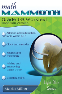 Math Mammoth Grade 1-B Worktext (Canadian Version)