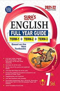 Sura's 7th STD English Full Year Guide 2021-22 Edition - based on Samacheer Kalvi Textbook 2021