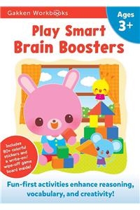 Play Smart Brain Boosters Age 3+: Preschool Activity Workbook with Stickers for Toddlers Ages 3, 4, 5: Boost Independent Thinking Skills: Tracing, Coloring, Matching Games(full Color