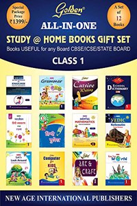 Golden All In One: Study at Home Books Gift Set For Class-1