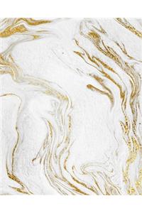 Liquid Gold Marble Composition Notebook - Large Ruled Notebook - 8x10 Lined Notebook (Softcover Journal / Notebook / Diary)