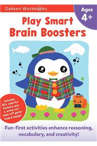 Play Smart Brain Boosters Age 4+: Pre-K Activity Workbook with Stickers for Toddlers Ages 4, 5, 6: Build Focus and Pen-Control Skills: Tracing, Mazes, Alphabet, Counting(full Color P