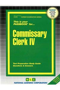 Commissary Clerk IV: Passbooks Study Guide