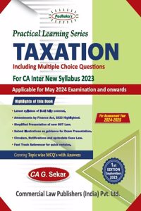 Commercial CA Inter Padhuka New Scheme Practical Learning Series Taxation Applicable May 2024 Exam [Paperback] CA G.Sekar