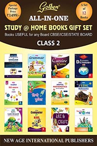 Golden All In One: Study at Home Books Gift Set for Class-2