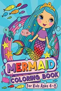 Mermaid Coloring Book for Kids Ages 4-8