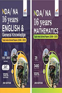 NDA/ NA 16 years Mathematics, English & General Knowledge Topic-wise Solved Papers (2006 - 2021) 6th Edition
