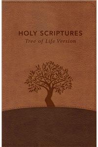 Tlv Thinline Bible, Holy Scriptures, Walnut/Brown, Tree Design Duravella