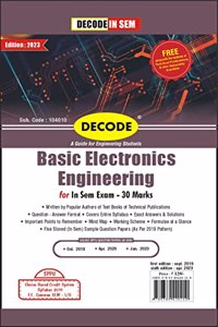 DECODE Basic Electronics Engineering (IN-SEM EXAM) for SPPU 15 Course (FE - I - Common - 104010)