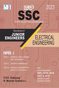 SURA`S SSC Junior Engineers Electrical Engineering Paper 1 Exam Book in English Medium - Latest Updated Edition 2023