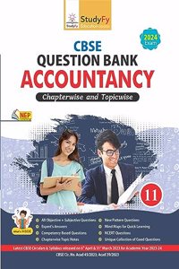 StudyFy Class 11 Accountancy CBSE Question Bank For 2024 Exams | Chapterwise & Topicwise Notes | Previous Year's Solved Questions