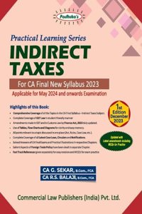 Practical Learning Series Indirect Taxes for CA Final New Syllabus 2023