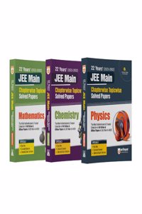 Arihant 22 Years Chapterwise Topicwise (2023-2002) JEE Main Solved Papers Physics, Chemistry, Mathematics (Set of 3 Books)