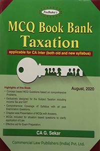 Padhuka's MCQ Book Bank Taxation Applicable for CA Inter - August, 2020
