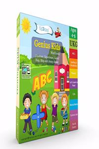 Genius Kids Worksheets for Ukg - Set of 8 Workbooks for UKG, KG-2 and Montessori (4-6 yrs) - Math & Logic, English, Science, Games & Activities