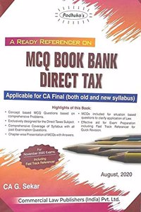 Padhuka's A Ready Referencer on MCQ Book Bank Direct Tax Applicable for CA Final - August, 2020