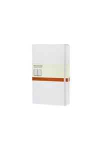 Moleskine Classic Notebook, Large, Ruled, White, Hard Cover