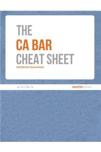 The CA Bar Cheat Sheet (Jul. 2015 / Feb. 2016)