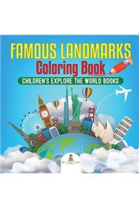 Famous Landmarks Coloring Book Children's Explore the World Books