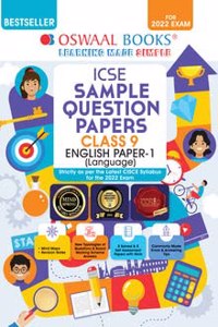 Oswaal ICSE Sample Question Papers Class 9 English Paper 1 Language Book (For 2022 Exam)