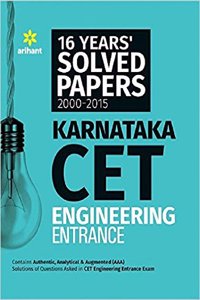 16 Years' Solved Papers 2000-2015 Karnataka  CET Engineering Entrance