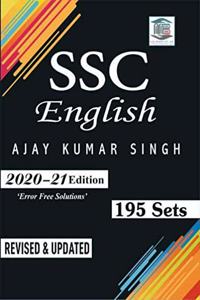 SSC English 'Error Free Solutions' (195 Sets) - 2020-21/edition