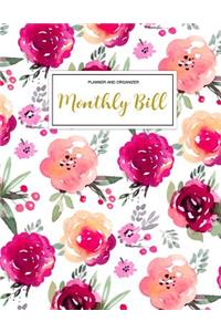 Monthly Bill Planner and Organizer: Finance Monthly & Weekly Budget Planner Expense Tracker Bill Organizer Journal Notebook - Budget Planning - Budget Worksheets -Personal Business Mon