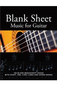 Blank Sheet Music for Guitar