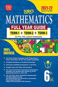 Sura's 6th STD Mathematics Full Year Guide (ENGLISH MEDIUM) 2021-22 Edition - based on Samacheer Kalvi Textbook 2021