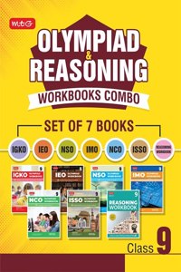 Class 9: Olympiad Workbook and Reasoning Book Combo for NSO-IMO-IEO-NCO-IGKO-ISSO (Set of 7 Books)