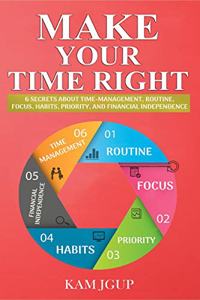 MAKE YOUR TIME RIGHT: 6 SECRETS ABOUT TIME-MANAGEMENT, ROUTINE, FOCUS, HABITS, PRIORITY, AND FINANCIAL INDEPENDENCE