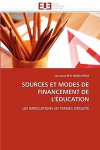 Sources Et Modes de Financement de l''éducation