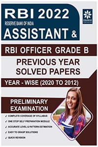 RBI Assistant & RBI Officer Grade B 2022 Preliminary Exam Previous Year Solved Papers (2020 to 2012)