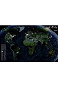 National Geographic Earth at Night Wall Map (35 X 22.25 In)