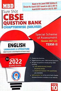 MBD Sure Shot CBSE Class 10 English (First Flight & Footprints) Chapterwise Question Bank Term 2 Session 2022 [Paperback] Team of Editors [Paperback] Team of Editors