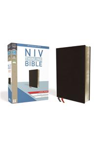 NIV, Thinline Bible, Large Print, Bonded Leather, Black, Red Letter Edition
