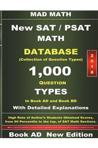 2018 New SAT / PSAT Math Database Book AD: Collection of 1,000 Question Types