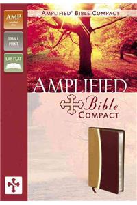 Amplified Bible-Am-Compact: Amplified Bible Camel / Burgundy Italian Duo-Tone