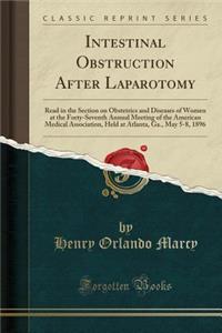 Intestinal Obstruction After Laparotomy: Read in the Section on Obstetrics and Diseases of Women at the Forty-Seventh Annual Meeting of the American Medical Association, Held at Atlanta, Ga., May 5-8, 1896 (Classic Reprint)