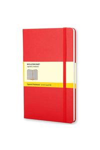 Moleskine Large Squared Hardcover Notebook Red