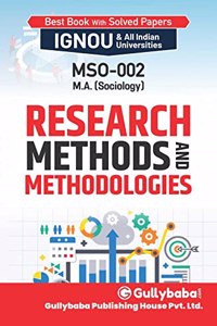 Gullybaba Ignou MA (Latest Edition) MSO-002 Research Methods And Methodologies in English Medium, IGNOU Help Books with Solved Sample Question Papers and Important Exam Notes