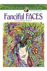 Creative Haven Fanciful Faces Coloring Book