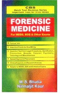 CBS Quick Text Revision Series Important Text for Viva MCQs: Forensic Medicine for MBBS, BDS, and Other Exams