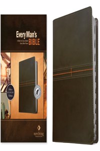 Every Man's Bible NLT (Leatherlike, East-West Grey, Indexed)