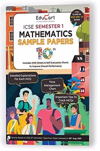 Educart ICSE Semester 1 Mathematics Sample Papers Class 10 MCQ Book For 2021 Exam (Based on 26th Aug ICSE Specimen Paper)