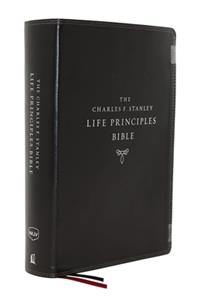 Nkjv, Charles F. Stanley Life Principles Bible, 2nd Edition, Leathersoft, Black, Comfort Print