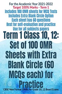 Term 1 Class 10, 12: Set of 100 OMR Sheets with Extra Blank Circle (60 MCQs each) for Practice