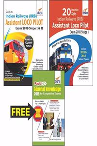 Indian Railways (RRB) Assistant Loco Pilot & Technician Exam 2018 Stage I & II: Guide + 20 Practice Sets + Free Rapid GK Book (Included in Combo)